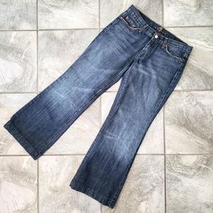7FAMK Dojo Flare Medium Dark Wash Jeans, Women's 31